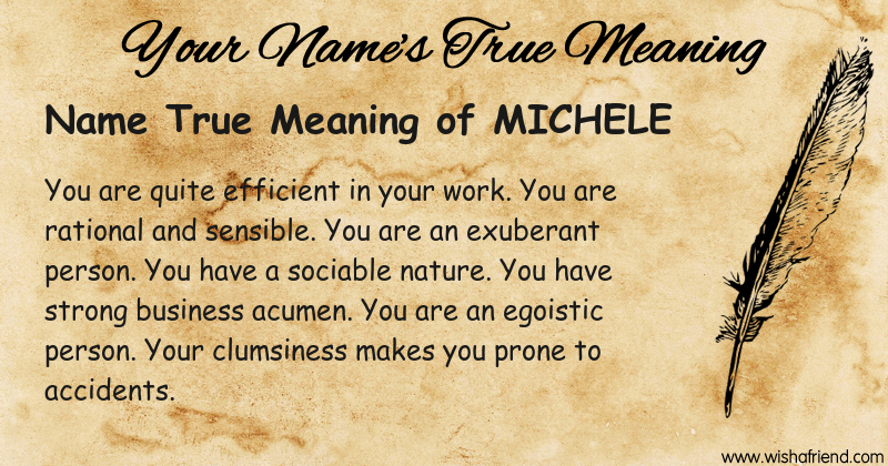 What Is The True Meaning Of Your Michele